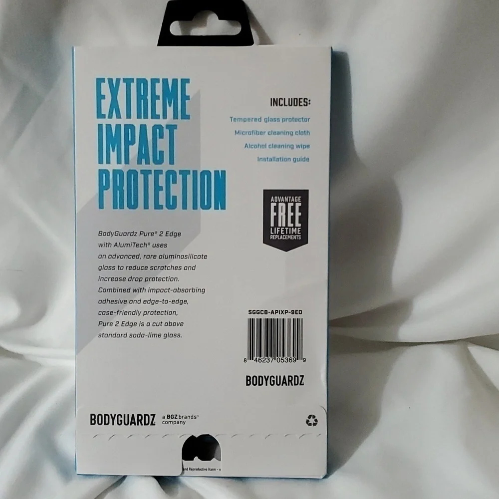 New BodyGuardz Extreme Pure 2 Edge Screen Protector for Apple iPhone XS MAX 6.5 - Picture 3 of 3